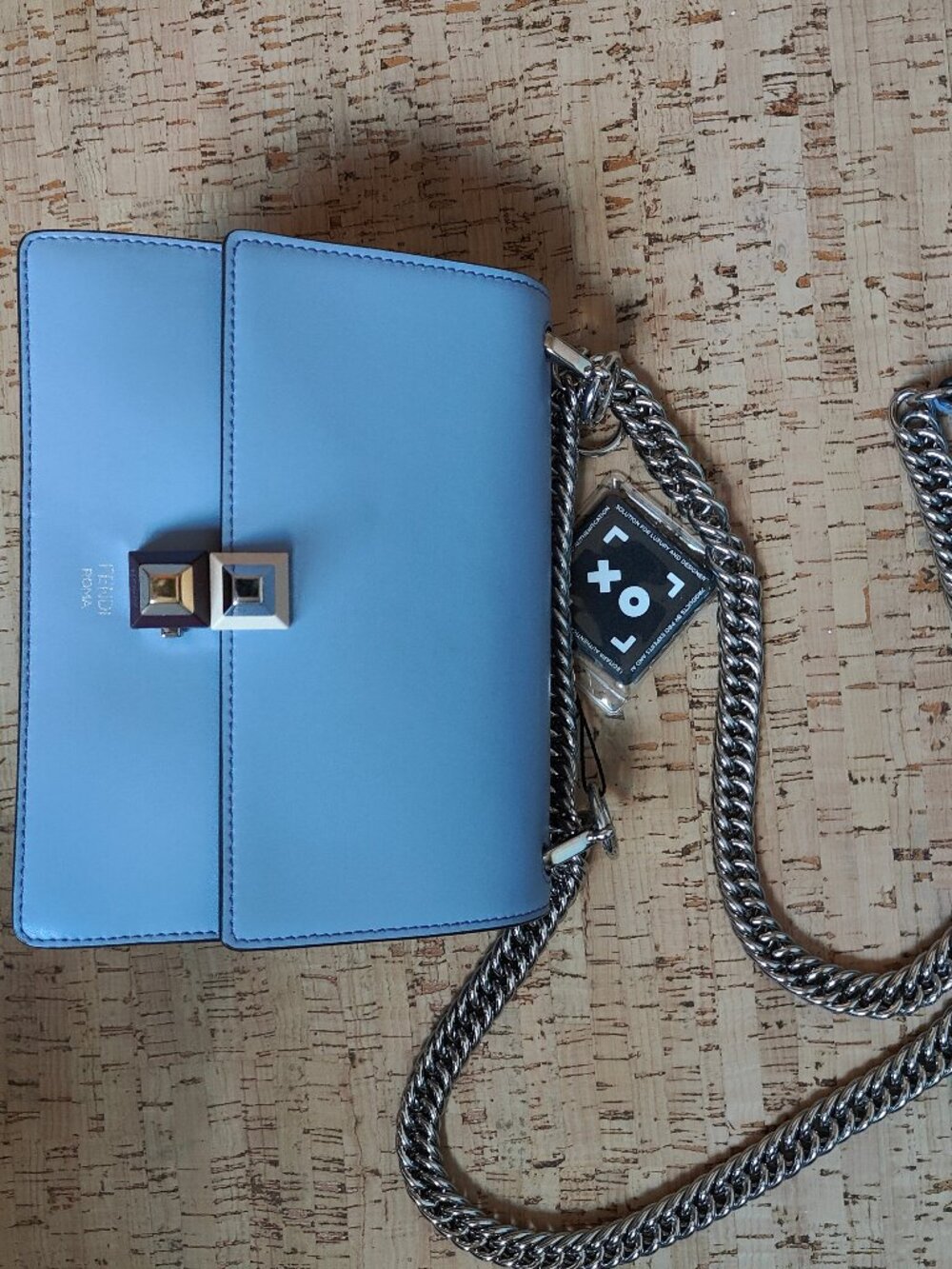 Fendi Kan I light blue shoulder purse - Picture 13 of 14